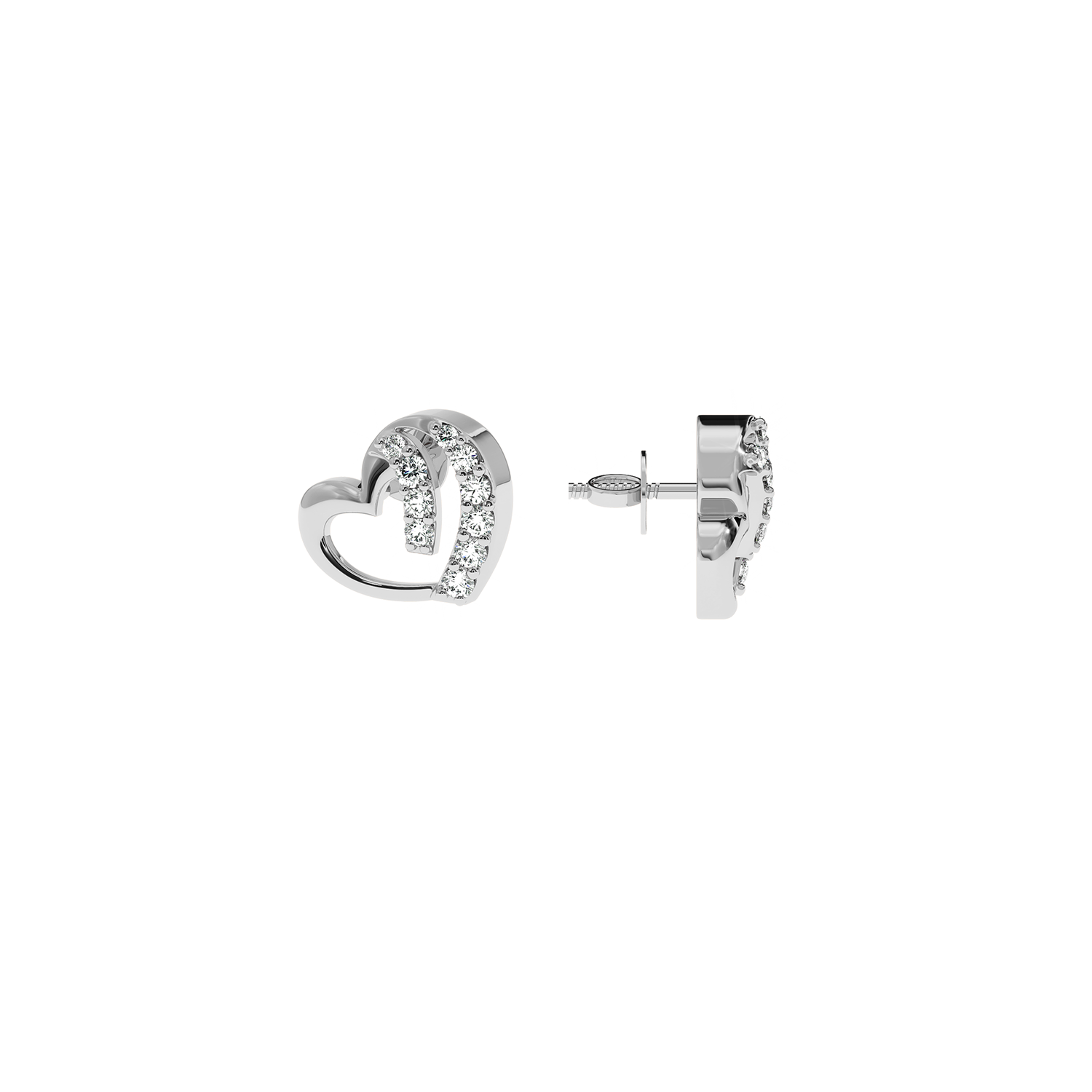 Solitairekart – 0.18ct Lab Diamond Entwined Love Earrings